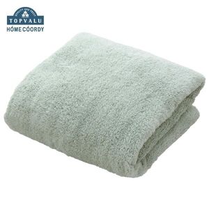 ホームコーディ 肌ざわりが選べるカラータオル 大判バスタオル とてもやわらか グリーン