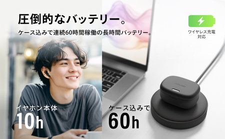 FUNLOGY Earbuds / 完全ワイヤレスイヤホン　ブラック　家電 音楽 イヤホン ワイヤレス 急速充電 軽量 低遅延 IPX5防水 防汗 通勤 通学 千葉県 千葉市