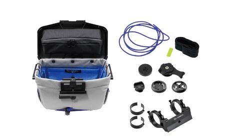 [レックマウントプラス] ライドオンバッグ (グレー)+ハンドルバー専用ベースマウント【R+Bag-GRAY-DM35】「Ride On Bag とベースマウント(R+B-DM35)のセット品」