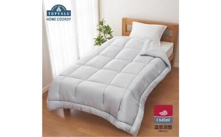 ホームコーディ　カバーのいらない温度調整掛けふとん　ダブルロング　グレー イオンリテール 家具