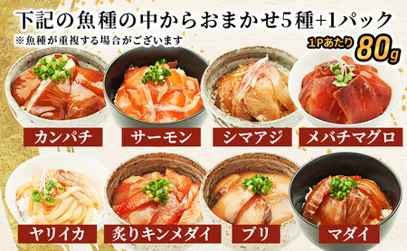 厳選５種　漬け丼６P入り　惣菜 海鮮丼 漬丼 マダイ シマアジ カンパチ ブリ サーモン ヤリイカ 炙りキンメダイ メバチマグロ 新鮮 食べ比べ 千葉市 千葉県