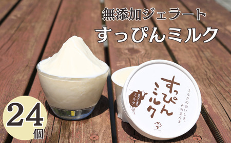 無添加ジェラート すっぴんミルク 24個  ジェラート アイス アイスクリーム シャーベット 無添加  