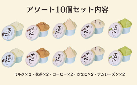 無添加ジェラート すっぴんミルク 5種 アソート 10個 ミルク 抹茶 コーヒー きなこ ラムレーズン ジェラート アイス  アイスクリーム シャーベット  無添加 