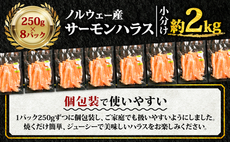 【2026年1月以降発送】便利な サーモン ハラス 2kg