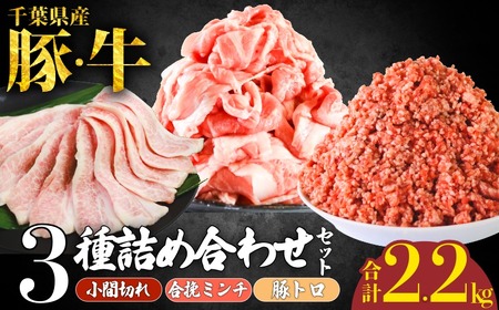 豚肉 牛肉 3種セット 計2.2kg