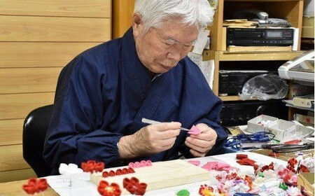 【12203-0078】つまみかんざし３点セット＜ピンク＞