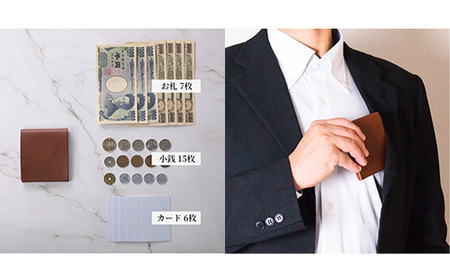 TEN'I 修理無縁の永年設計極薄財布(牛革) ★カラー:ブルー 【12203-0233】