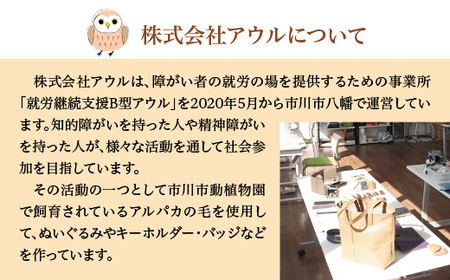 アルパカ純毛ぬいぐるみ・バッジセット 【12203-0265】