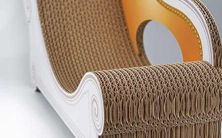 猫のおしゃれ爪とぎソファー「カリカリーナ Basic」ゴールドイエロー　グランデサイズ_猫 ネコ ねこ 爪とぎ 爪研ぎ つめとぎ ソファ カリカリーナ おしゃれ ペット用品 人気 おすすめ 贈答 ギフト プレゼント_【1370877】