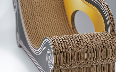 猫のおしゃれ爪とぎソファー「カリカリーナ Basic」ハリウッドブラック　グランデサイズ_猫 爪とぎ ソファー カリカリーナ おしゃれ_【1370885】