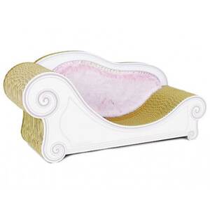 猫のおしゃれ爪とぎソファー「カリカリーナ Luce」ペールピンク　グランデサイズ【1370907】