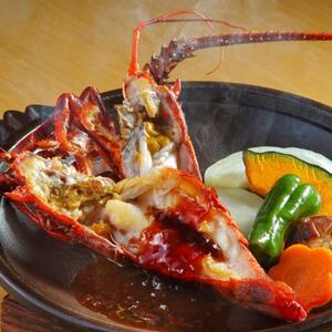 【漁港食堂だいぼ】「伊勢海老ステーキと定置網丼」ペアお食事券【1487497】