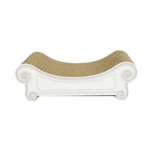 猫のおしゃれ爪とぎ「カリカリーナ スツール」ホワイト　グランデサイズ_猫 ネコ ねこ 爪とぎ 爪研ぎ つめとぎ ソファ カリカリーナ おしゃれ ペット用品 人気 おすすめ 贈答 ギフト プレゼント_【1515328】