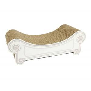 猫のおしゃれ爪とぎ「カリカリーナ スツール」ホワイト　グランデサイズ_猫 ネコ ねこ 爪とぎ 爪研ぎ つめとぎ ソファ カリカリーナ おしゃれ ペット用品 人気 おすすめ 贈答 ギフト プレゼント_【1515328】