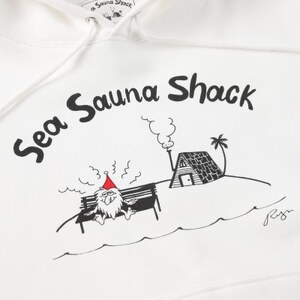 【Sea Sauna Shackオリジナル】ロゴフーディ ホワイト XLサイズ【1668834】