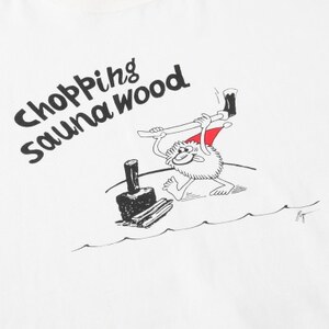 【Sea Sauna Shackオリジナル】薪割りロングTシャツ ホワイト XLサイズ【1668859】