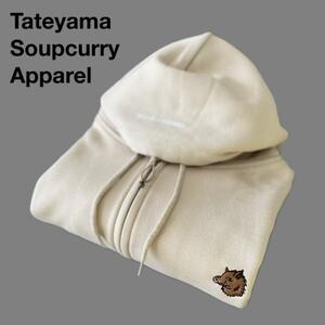 「イノシシ派」ジップアップスウェットパーカー/ストーン/男女兼用XLサイズ【1604600】