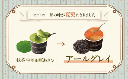 【北海道の生乳×ルピシアのお茶 アイス】グラスandソルベ4個セット（4種類×各1個）【06151】