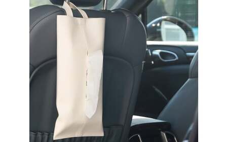 No.207-02 掛けられるPVCレザーティッシュケース「KETY」2個セット(ブラック)