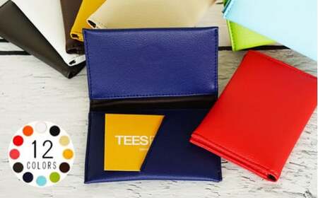 PVCレザー名刺入れ「Mei」（ネイビー） No.220-08