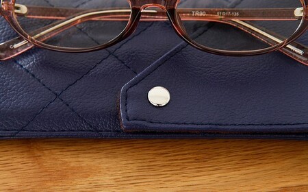 No.221-09 上質な日本製メガネケース「KAGULA」 Lサイズ(グレー)