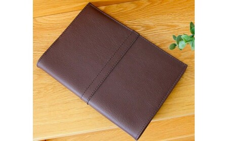 上質な国産PVCレザーブックカバー「SION」文庫サイズ/文庫（厚）サイズのセット（ブラウン） No.226-05