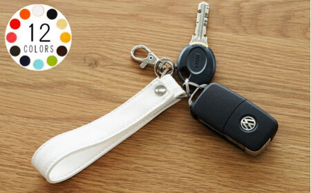 PVCレザーキーリング「KEYDA」2個セット　Mサイズ（ベージュ） No.228-15