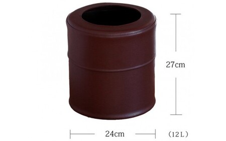 ゴミ箱 PVCレザーごみ箱「pinoco」 Mサイズ(レッド) No.249-11