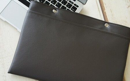 PVCレザーパソコンケース（クラッチバッグ）「match」11インチ用（グレー） No.252-09