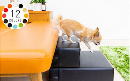 PVCレザードッグステップ「CHITO」Lサイズ（ネイビー） No.261-08