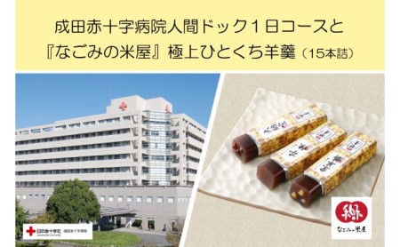 成田赤十字病院人間ドック1日コースと『なごみの米屋』極上ひとくち羊羹(15本詰)