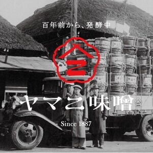 百年前から、発酵中「ヤマニ味噌プレミアム」700g×4個_調味料 味噌 みそ_【配送不可地域:離島】【1287219】