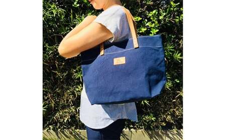 日本製 トート 小サイズ ネイビー （パラフィン帆布） 牛革 ﾊﾞｯｸﾞ ﾊﾞｯｸﾞ ﾊﾞｯｸﾞ ﾊﾞｯｸﾞ ﾊﾞｯｸﾞ 鞄 鞄 鞄 鞄 鞄