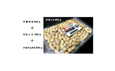 三種落花生味比べセット(1.5kg)各500g|千葉県旭市 落花生