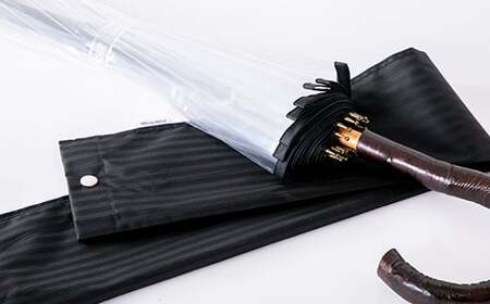 高級 ビニール 傘 かてーる16桜 黒 ブラック 【 傘 】