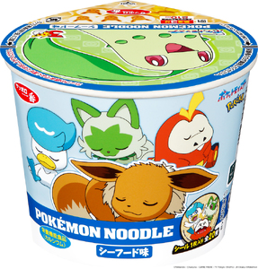 サッポロ一番 ポケモンヌードル シーフード 味 12食 おまけシール 付き 子供 向け 即席 カップ 麺 セット インスタント ラーメン ミニ カップ麺 カップヌードル 箱買い 即席麺 非常食 保存食 常温 保存 ポケモン イーブイ アニメ ゲーム キャラクター 千葉県 旭市 サンヨー食品 set006