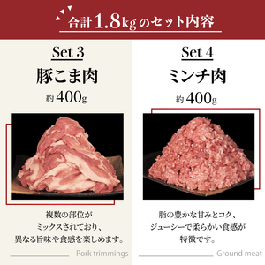 美味北総豚肉セット 4種 計1.8kg [ask028] 肉セット