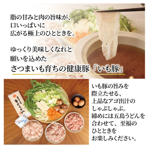 千葉県旭市産豚しゃぶ うどん･ダシ セット 【豚しゃぶ】