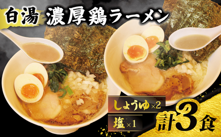 ラーメン 鶏白湯 塩 1パック しょうゆ 2パック 具材付き 冷凍 自家製 【 ラーメン 】 7,300円