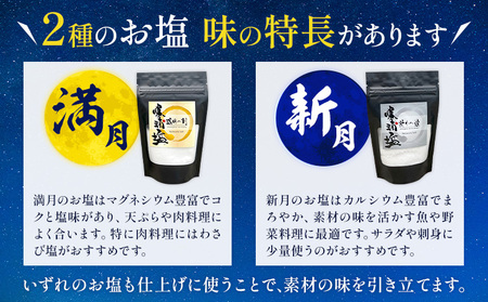 千葉県 勝浦市 満月の刻 100g と 新月の煌 100g 各1袋 セット【配送不可地域あり】《90日以内に出荷予定(土日祝除く)》| 塩 塩 塩 塩 塩