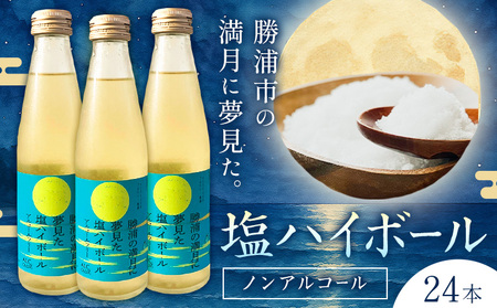 塩ハイボール 24本 勝浦の満月に夢見た塩ハイボール 《30日以内に出荷予定(土日祝除く)》 ノンアルコール アルコールフリー 天然海塩 満月の塩 千葉県 勝浦市 MAXIMUS.WORK 株式会社