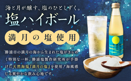 塩ハイボール 24本 勝浦の満月に夢見た塩ハイボール 《30日以内に出荷予定(土日祝除く)》 ノンアルコール アルコールフリー 天然海塩 満月の塩 千葉県 勝浦市 MAXIMUS.WORK 株式会社