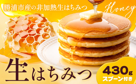 勝浦産 非加熱の 生ハチミツ(430g) ハチミツスプーン付き《90日以内に出荷予定(土日祝除く)》