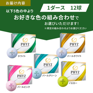 ゴルフ PHYZ 1ダースセット ゴルフボール ボール ブリヂストン ダース セット  ホワイト