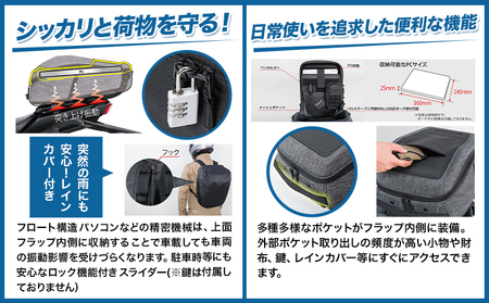 タナックス【T063】MFK-294 ライディングザック18(ブラック)| バイク