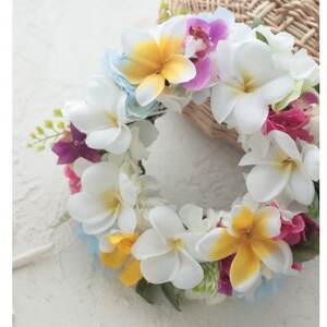 アーティフィシャルフラワー　プルメリアリース(Mサイズ)1点【1494318】