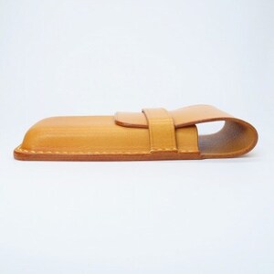 牛ヌメ革 間仕切り付4本用 ペンケース(手縫い)【1497055】