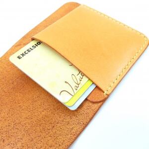 牛ヌメ革 シンプルウォレット・カードヨコ(手縫い)【1497560】