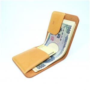 牛ヌメ革 シンプルウォレット・カードヨコ(手縫い)【1497560】