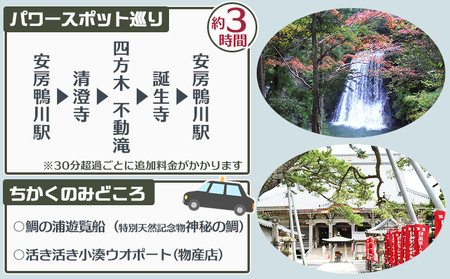 【千葉県鴨川市】観光タクシー貸切利用券 １時間（定員４名／１台）　[0026-0007]